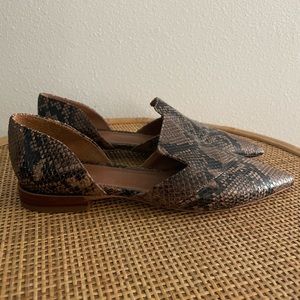 Franco Sarto Snake Skin Flats